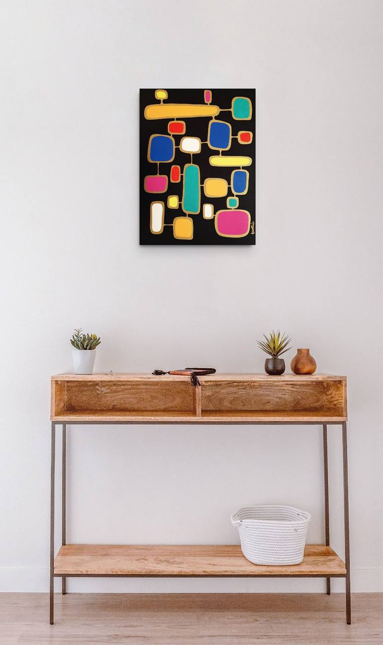 Original Abstract Geometric Painting by Tania Os