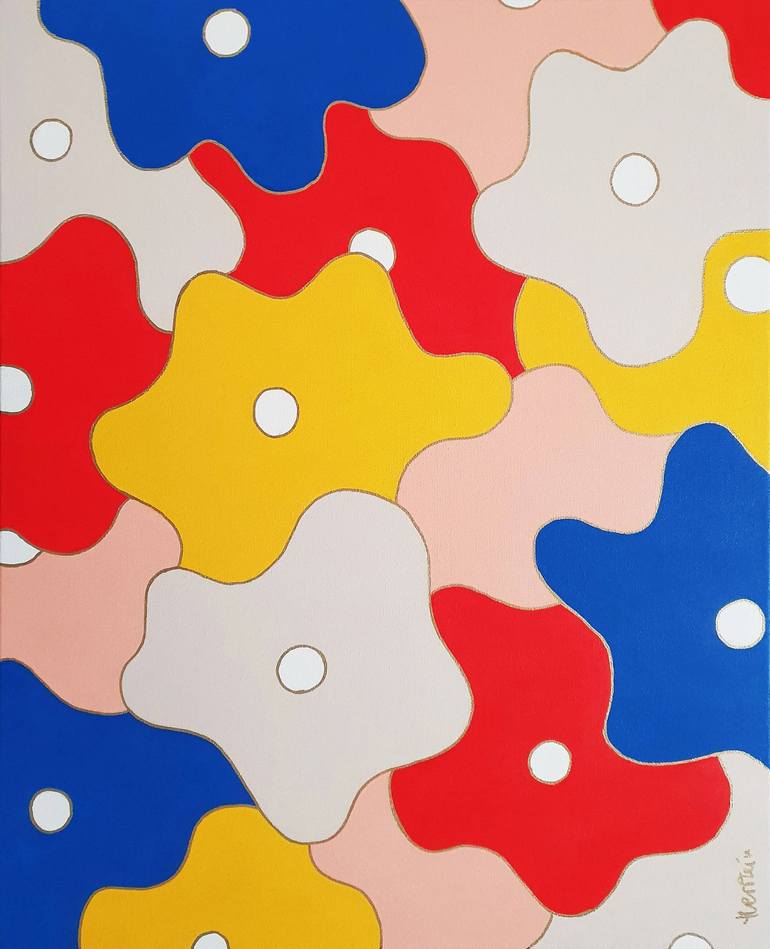 Original Abstract Floral Paintings by Tania Os