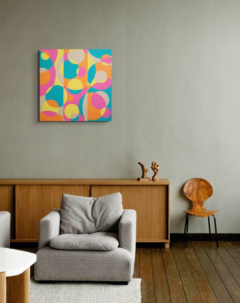 Original Abstract Geometric Painting by Tania Os