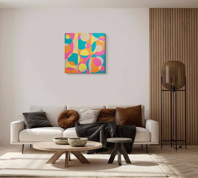 Original Abstract Geometric Painting by Tania Os