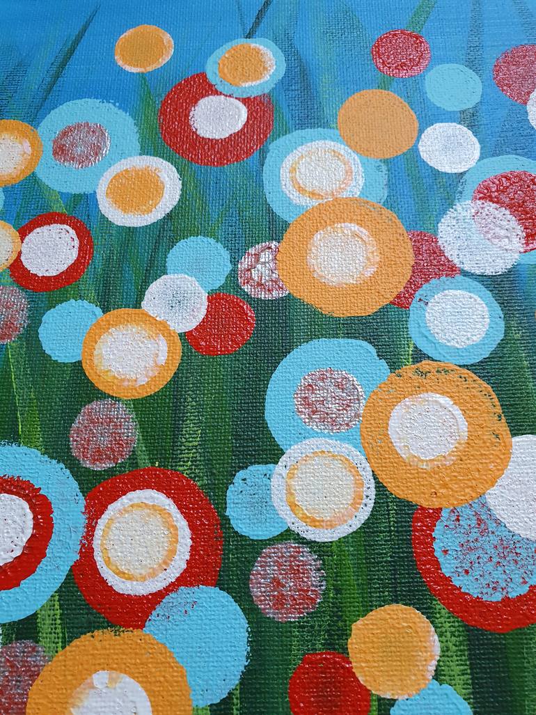 Original Abstract Floral Painting by Tania Os