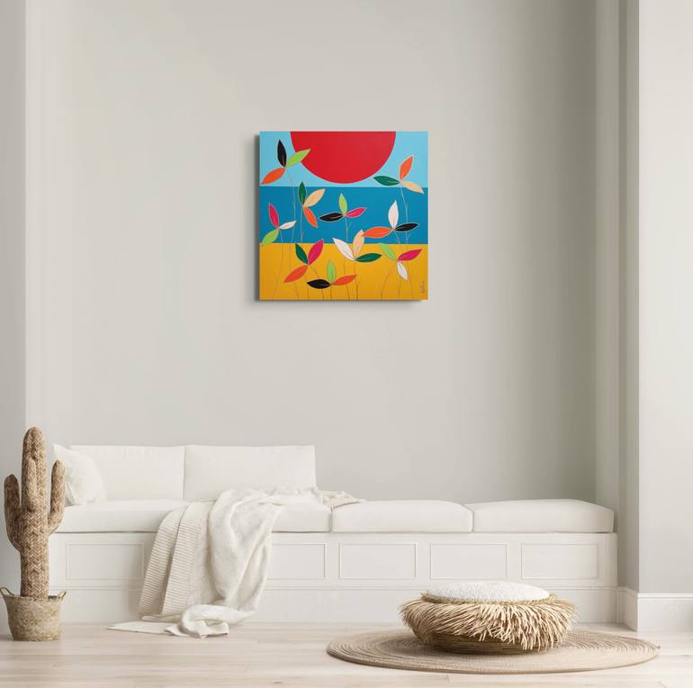 Original Abstract Floral Painting by Tania Os