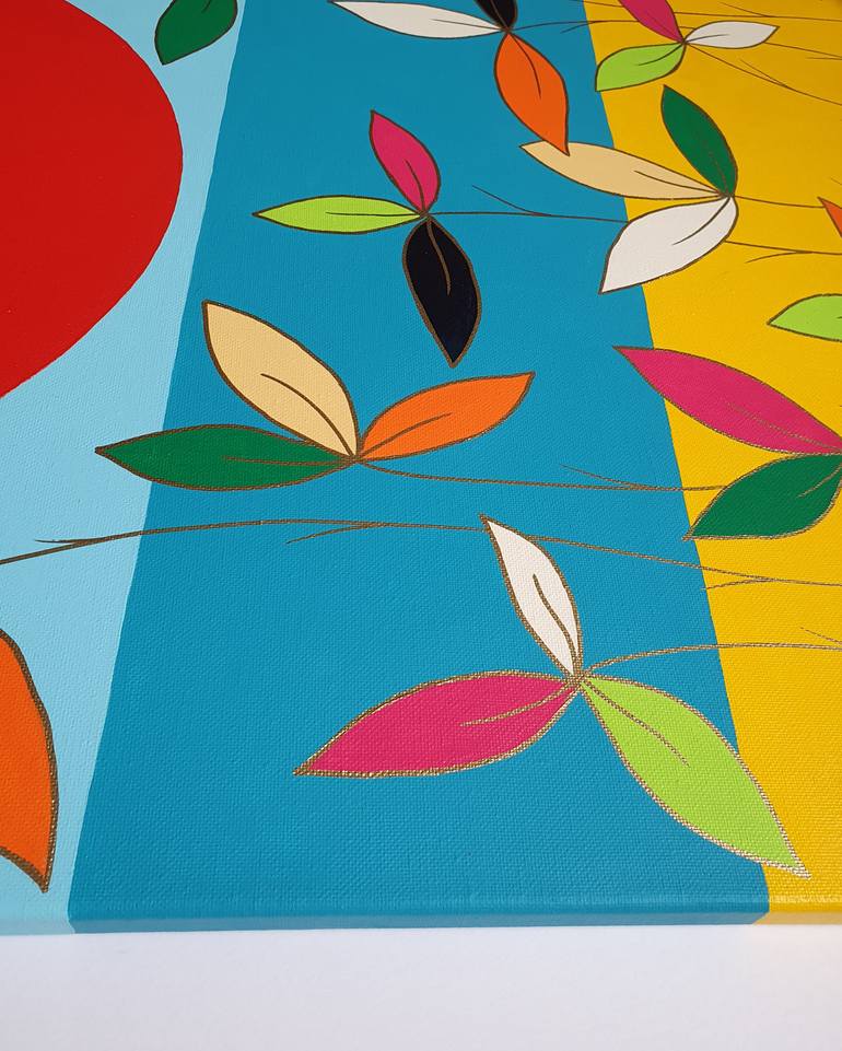 Original Abstract Floral Painting by Tania Os