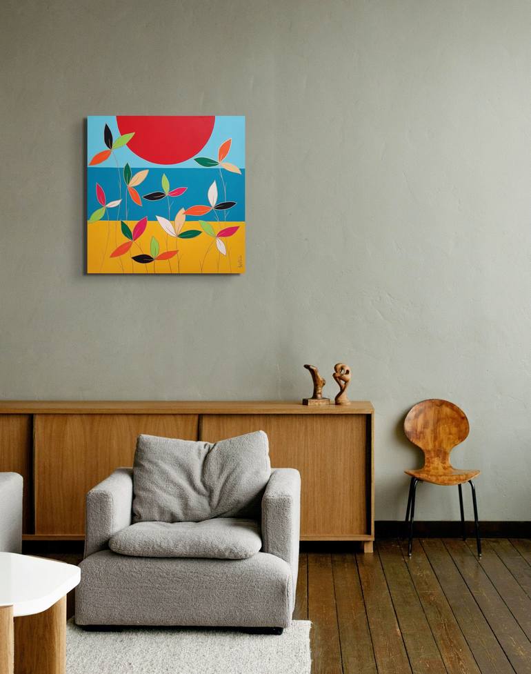 Original Abstract Floral Painting by Tania Os