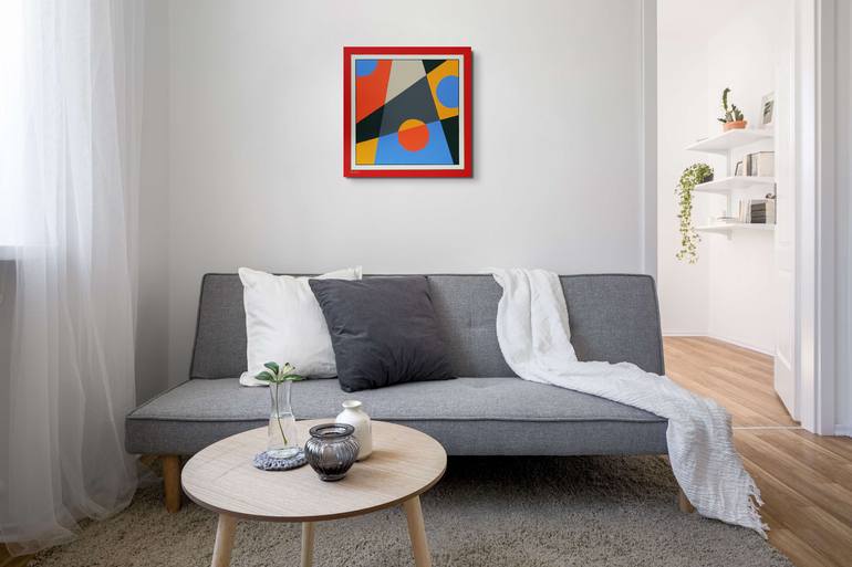 Original Abstract Geometric Painting by Tania Os
