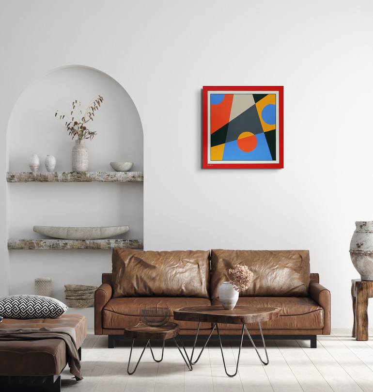 Original Abstract Geometric Painting by Tania Os