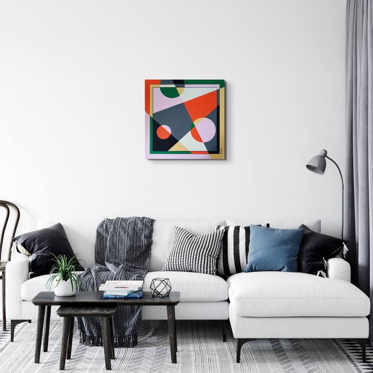 Original Geometric Painting by Herstein Art