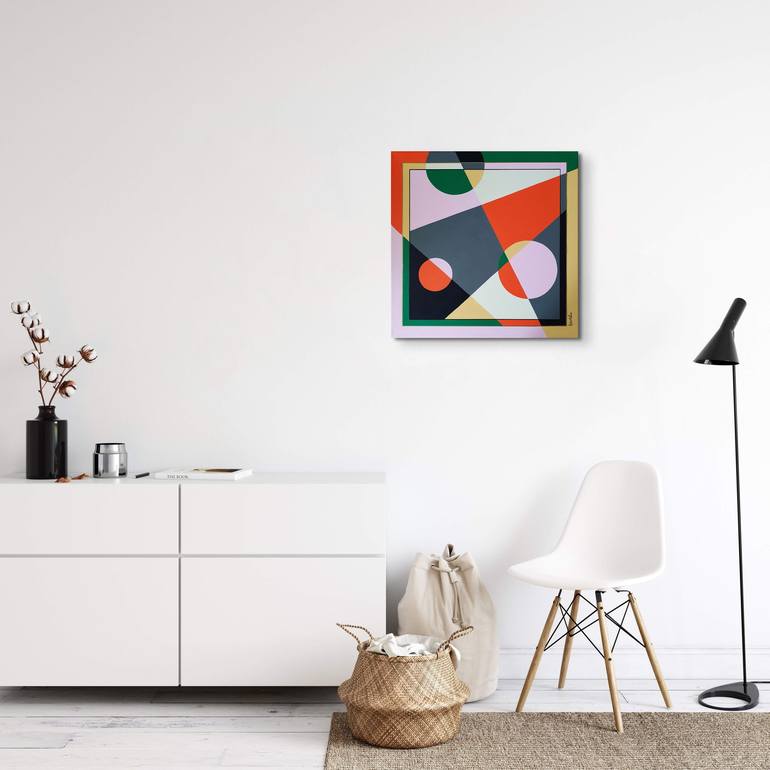 Original Abstract Geometric Painting by Tania Os