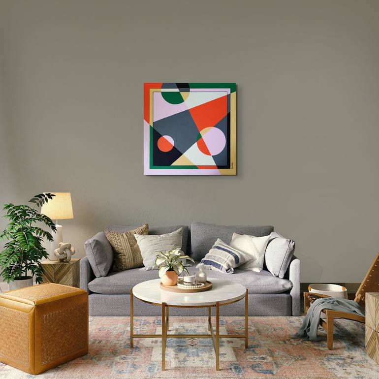 Original Geometric Painting by Herstein Art