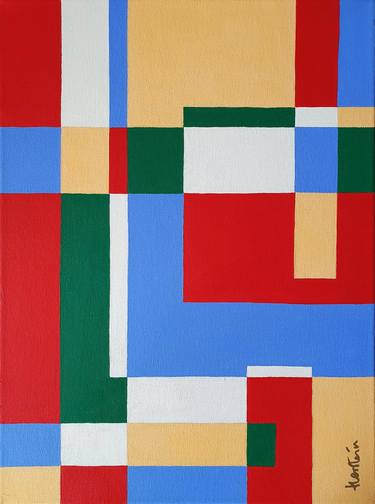 Original Geometric Paintings by Herstein Art