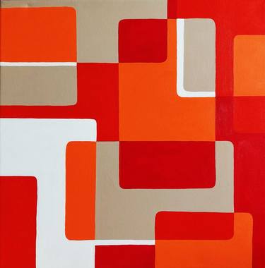 Original Abstract Geometric Painting by Tania Os