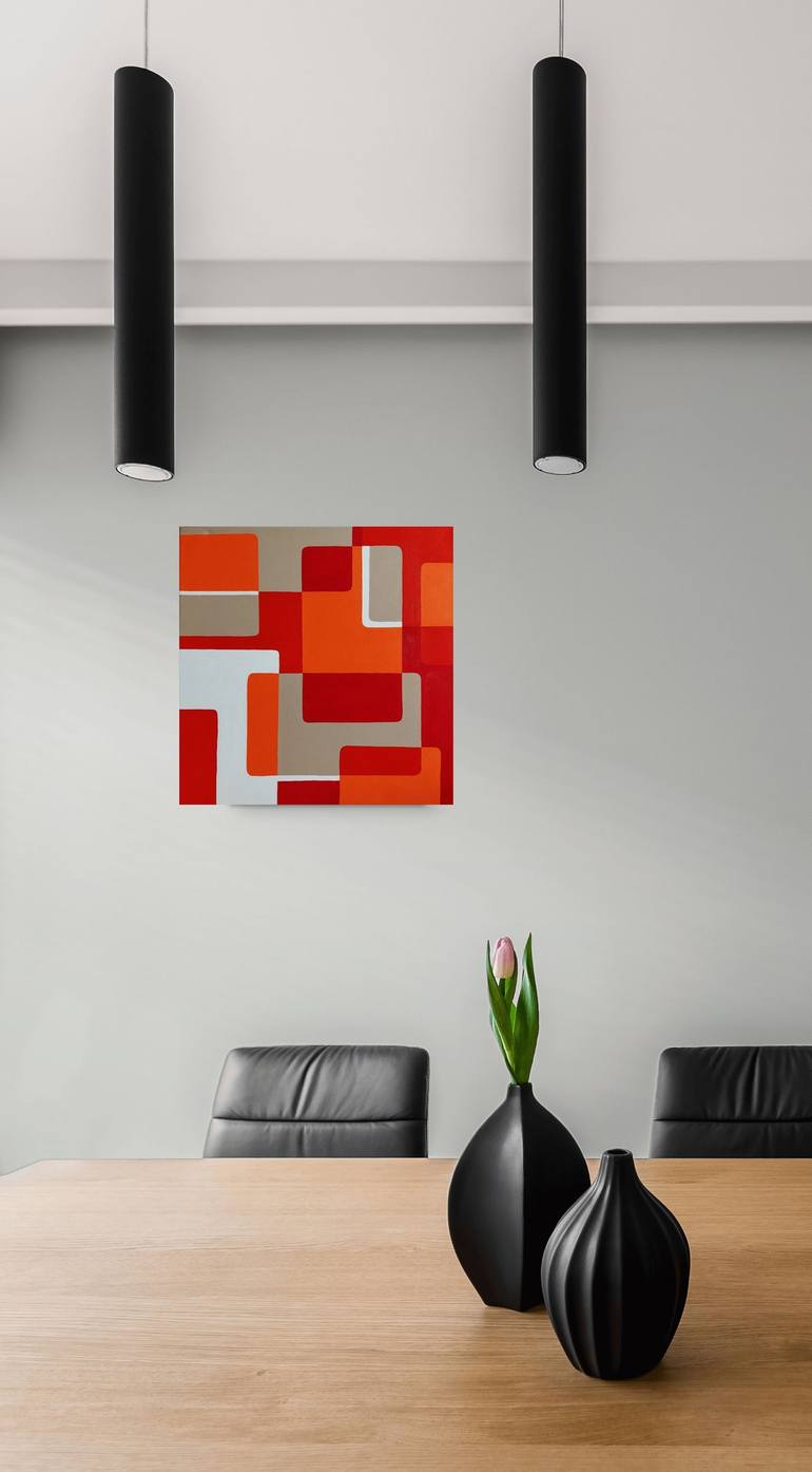 Original Abstract Geometric Painting by Tania Os