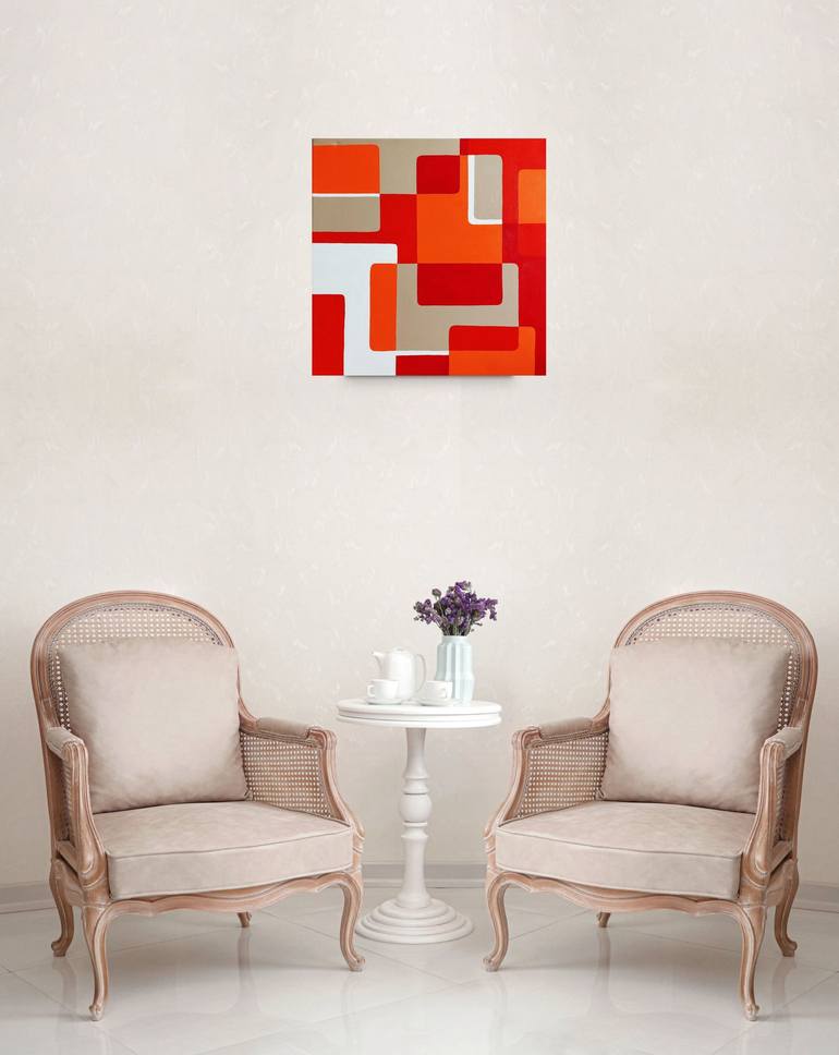 Original Abstract Geometric Painting by Tania Os