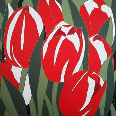 Print of Abstract Floral Paintings by Herstein Art