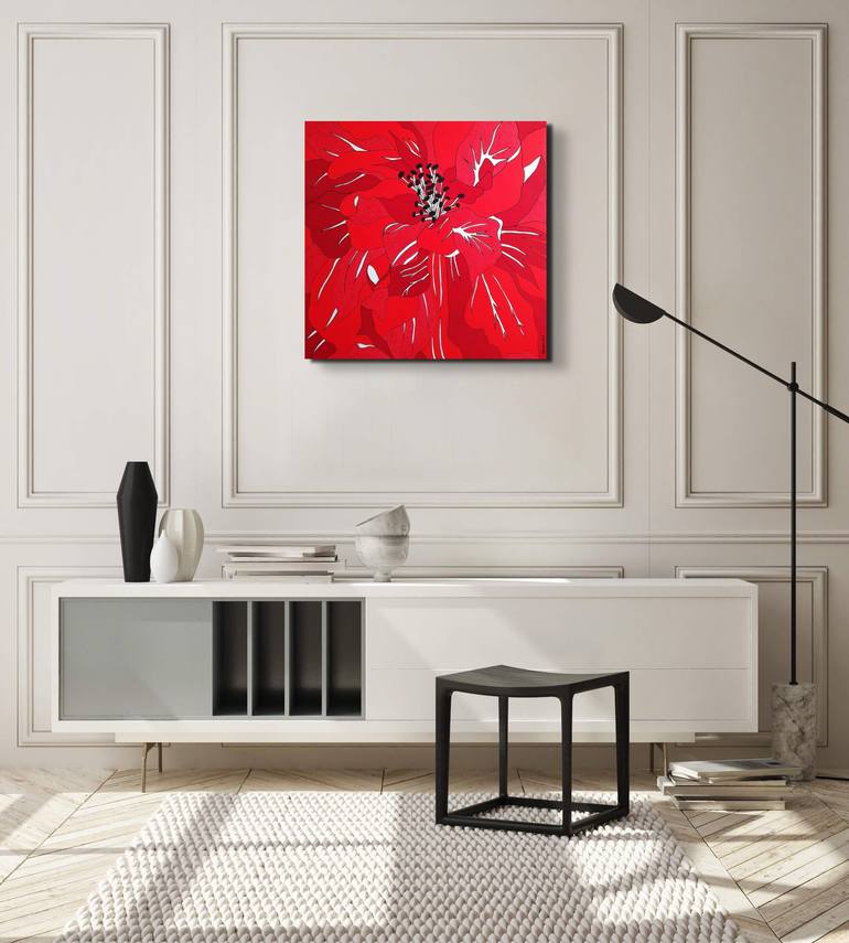 Original Abstract Floral Painting by Tania Os