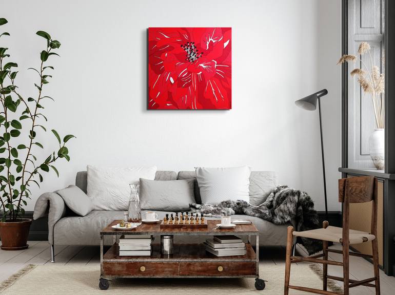 Original Abstract Floral Painting by Tania Os