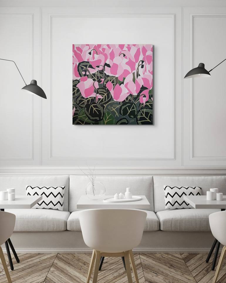 Original Abstract Floral Painting by Tania Os