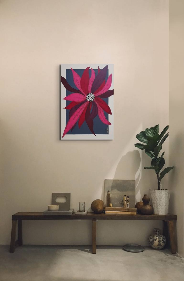 Original Abstract Floral Painting by Tania Os