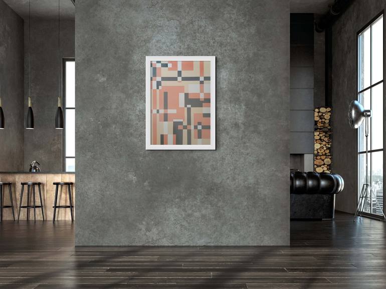 Original Geometric Painting by Herstein Art