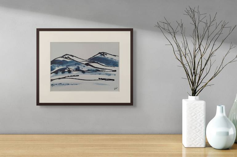 Original Black & White Landscape Drawing by Kim Roberts
