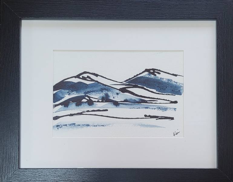 Original Black & White Landscape Drawing by Kim Roberts