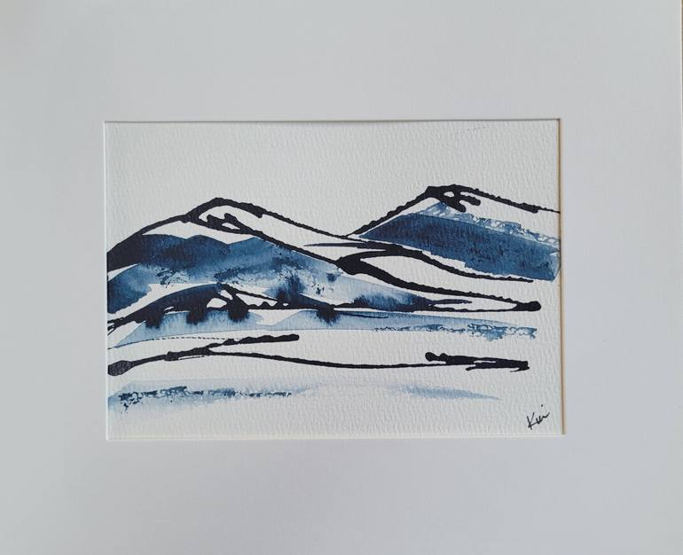 Original Black & White Landscape Drawing by Kim Roberts