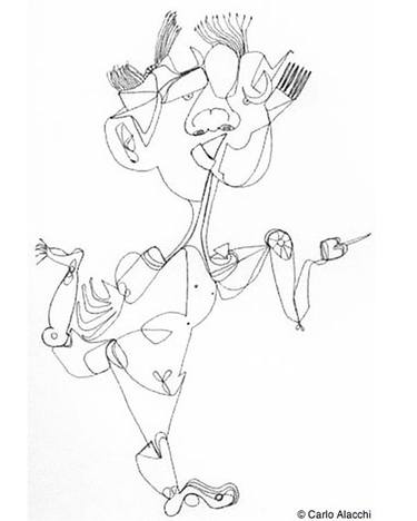 Print of Dada Body Drawings by carlo alacchi