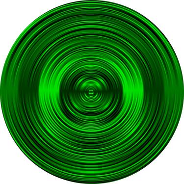 Green Circle wall art abstract thumb