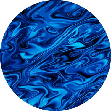Blue Circle wall art abstract thumb