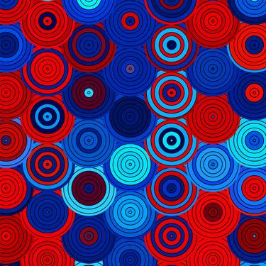 Original Abstract Geometric Digital by YVONN ZUBAK