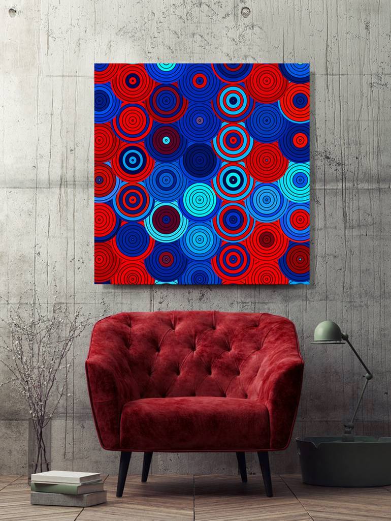 Original Abstract Geometric Digital by YVONN ZUBAK