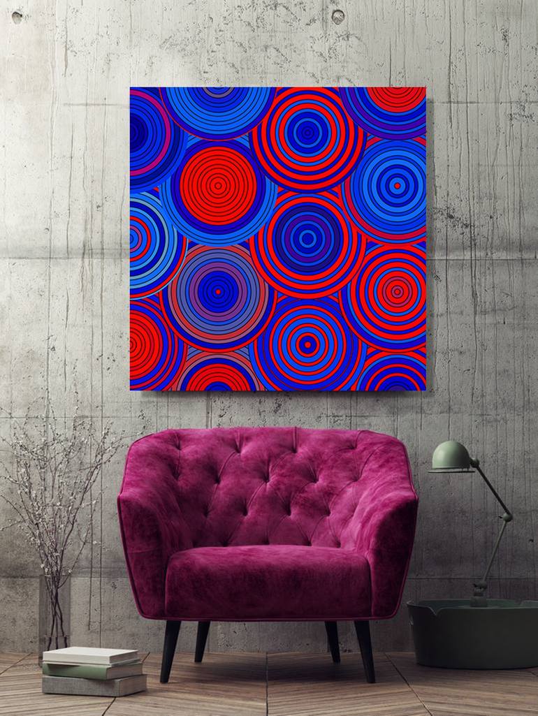 Original Abstract Geometric Digital by YVONN ZUBAK