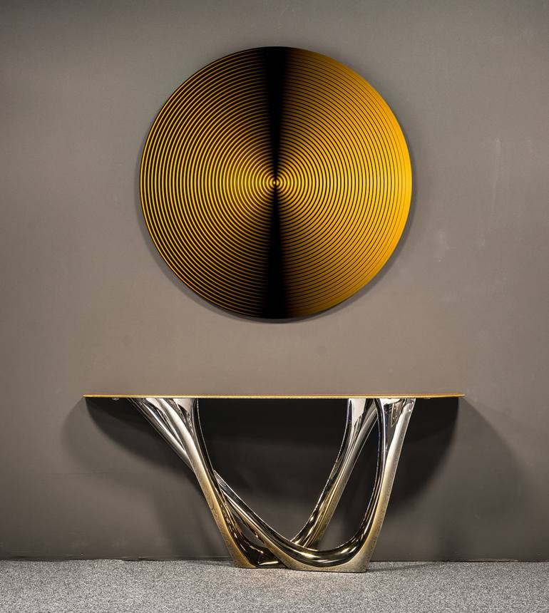 Original Abstract Geometric Sculpture by YVONN ZUBAK