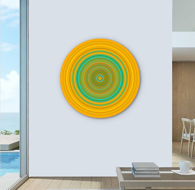 Original Abstract Geometric Painting by Yvonn Zubak