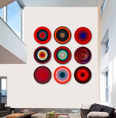 abstract circle wall art/ large thumb