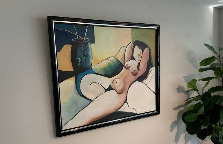 Original Impressionism Nude Painting by Michele Zuzalek