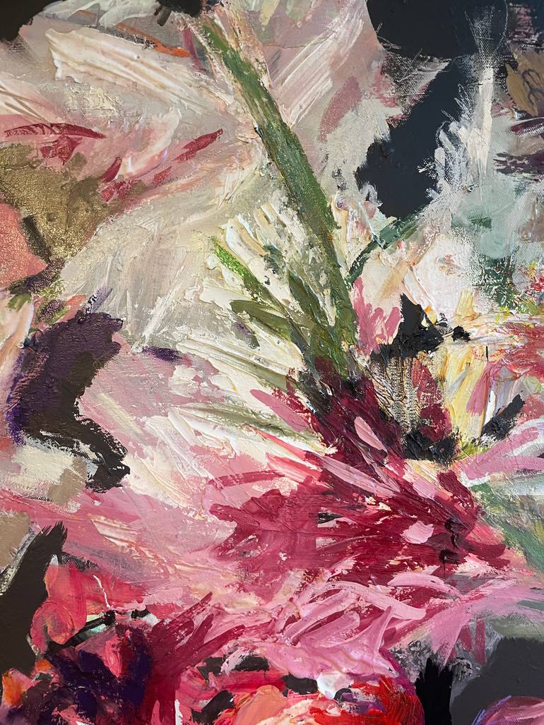 Original Abstract Botanic Painting by Michele Zuzalek