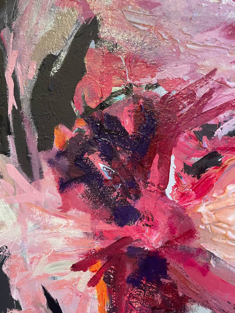 Original Abstract Botanic Painting by Michele Zuzalek
