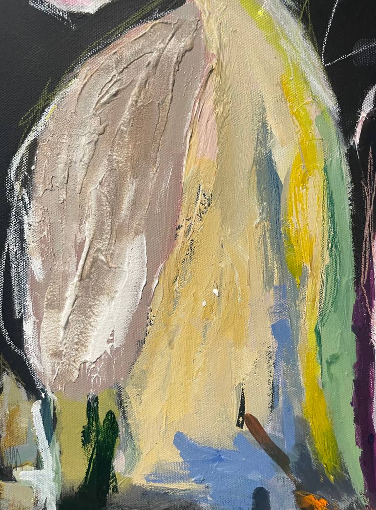 Original Abstract Expressionism Floral Painting by Michele Zuzalek