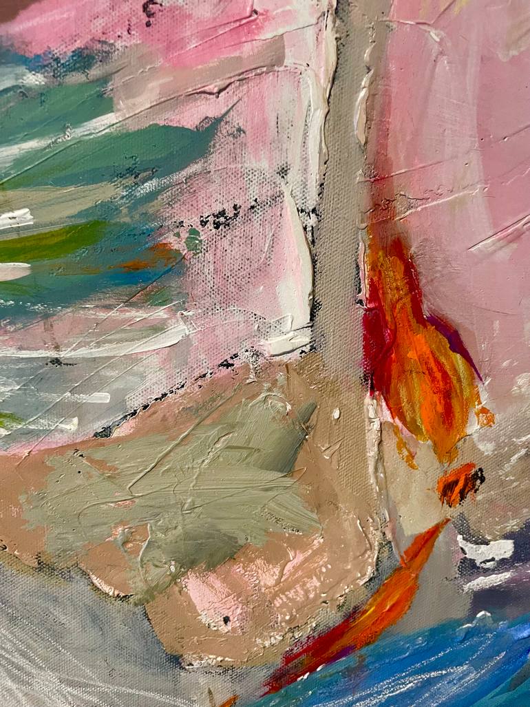 Original Abstract Expressionism Floral Painting by Michele Zuzalek