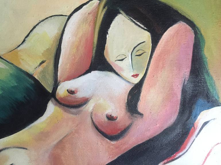 Original Figurative Nude Painting by Michele Zuzalek
