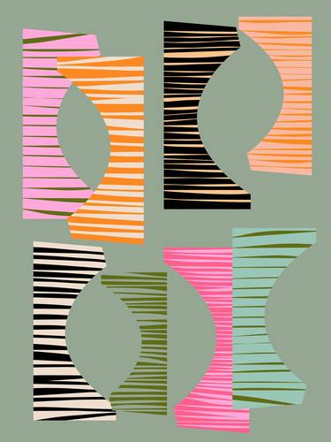 Print of Geometric Digital by Susana Paz