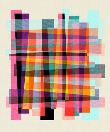 Print of Abstract Geometric Mixed Media by Susana Paz