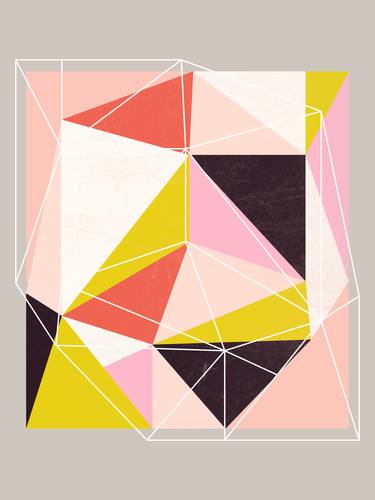 Print of Illustration Geometric Mixed Media by Susana Paz