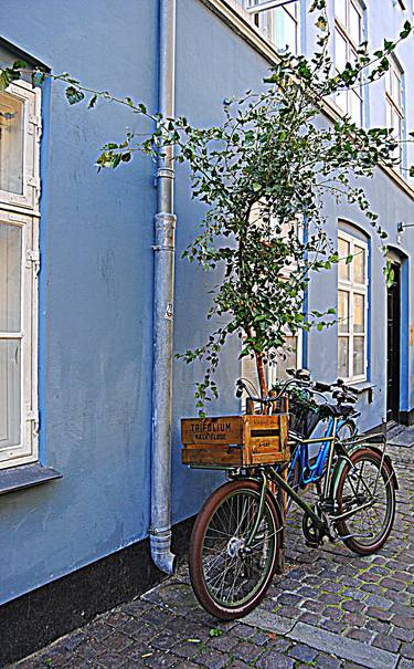 Vintage bicycle in a street of Copenhagen thumb