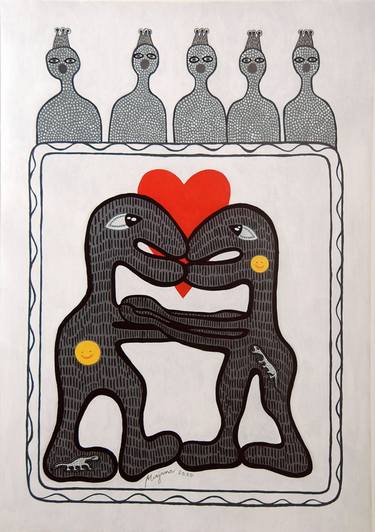 Print of Figurative Love Drawings by Mirjana Petrović