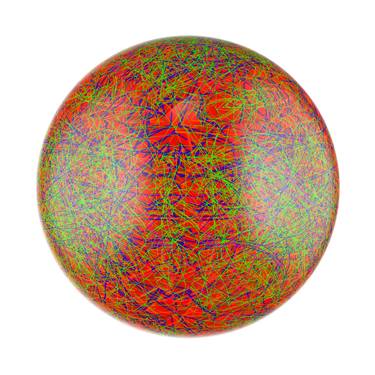 Red Pollock sphere - Limited Edition of 1 thumb