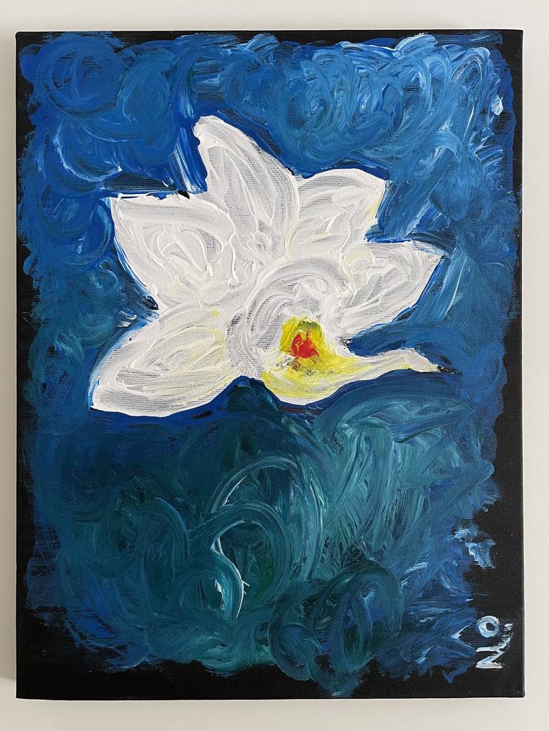 Original Abstract Expressionism Floral Painting by Mattia Paoli