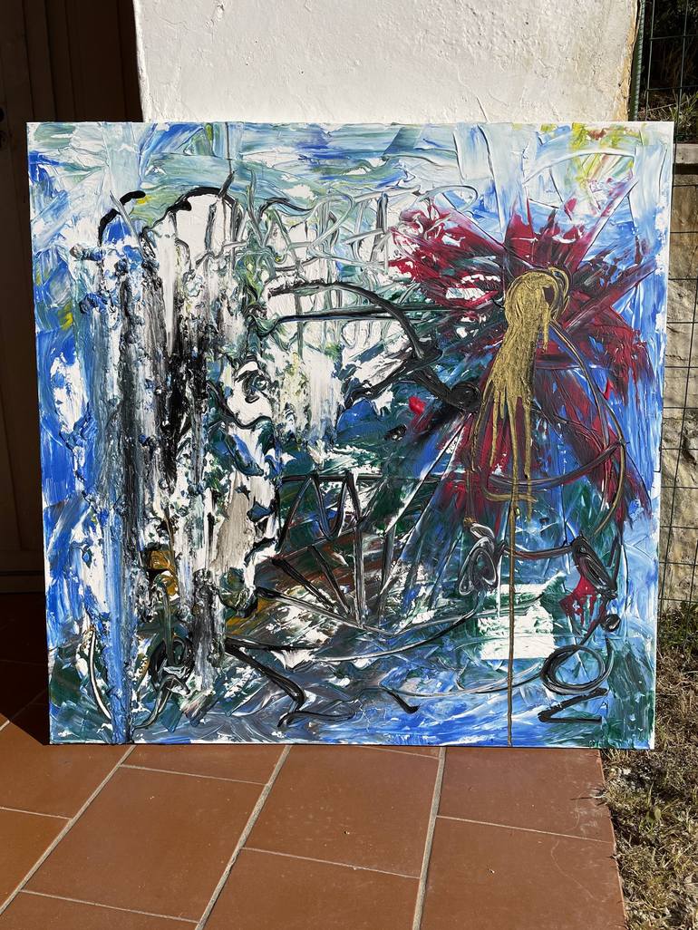 Original Abstract Expressionism Men Painting by Mattia Paoli