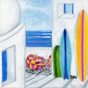 Print of Beach Paintings by Adelita Pandini